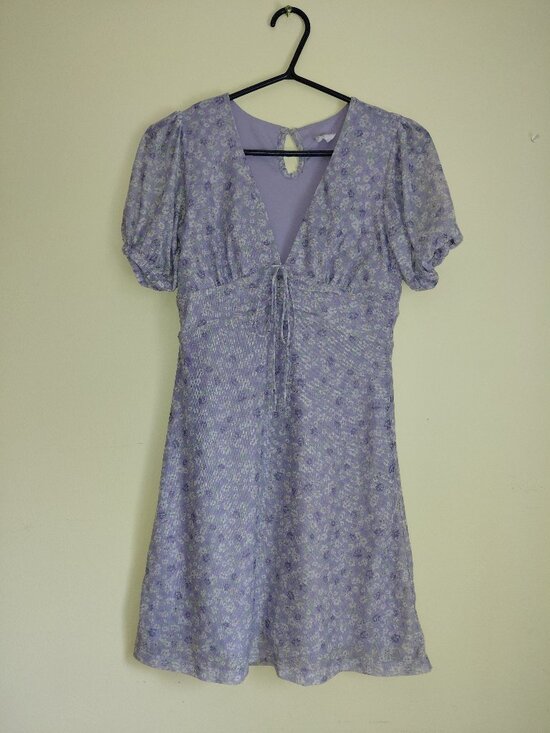 Dresses & Skirts - Summer Floral Mini Light Purple Dress
